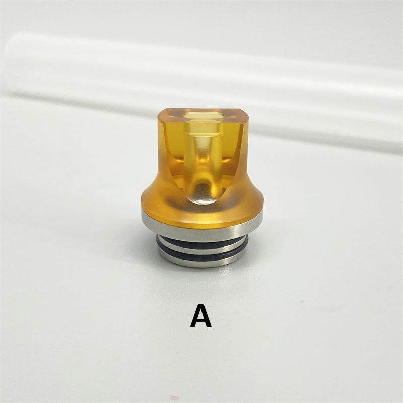 1PCS 810 Stainless Steel Acrylic Flat Mouth Straw Joint Random Color