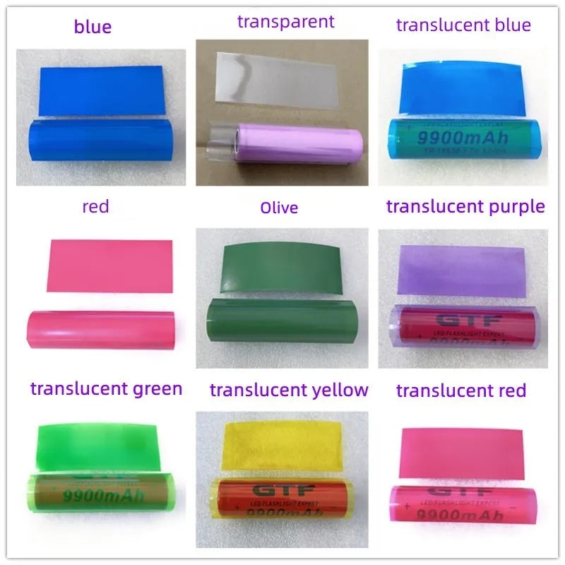 Straw Joint 100Pcs/Pack 18650 Lithium Battery PVC Heat-shrinkable Sleeve Skin Shrink Film