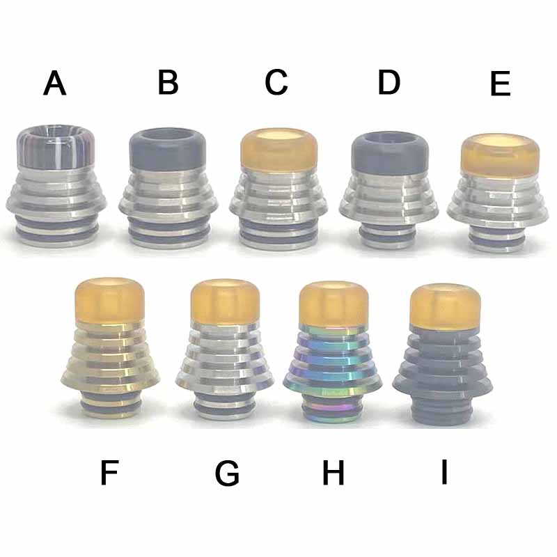 1PCS 510 810 Tower Stainless Steel + Resin Straw Joint