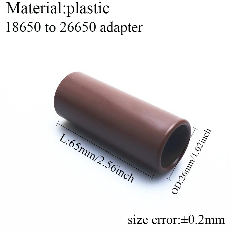 1PC Plastic Brass 18650 to 21700/20700 | 18650 to 26650 Battery Adapter Accessory