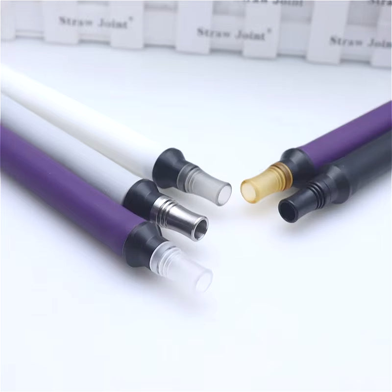 1PC 510 810 9holes Shunt anti-spitting oil Stainless Steel Plastic Combination Straw Joint
