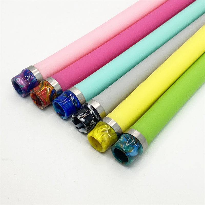 10PCS 810 Stainless Steel + Resin 16 Holes Random Color Straw Joint