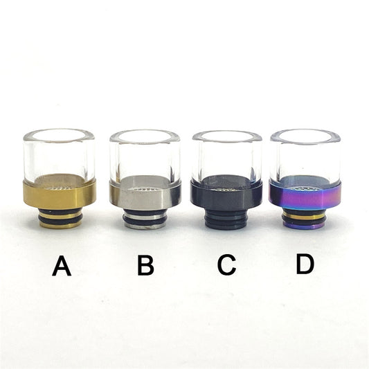 1PCS 510 Stainless Steel + Glass with Filter Straw Joint