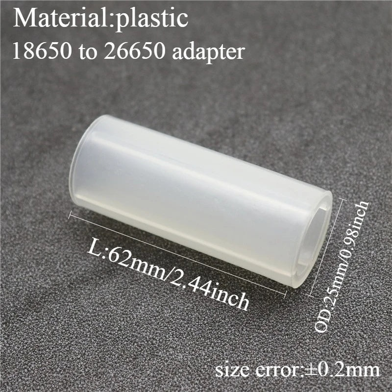 1PC Plastic Brass 18650 to 21700/20700 | 18650 to 26650 Battery Adapter Accessory