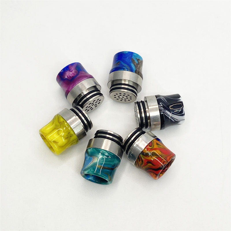 10PCS 810 Stainless Steel + Resin 16 Holes Random Color Straw Joint