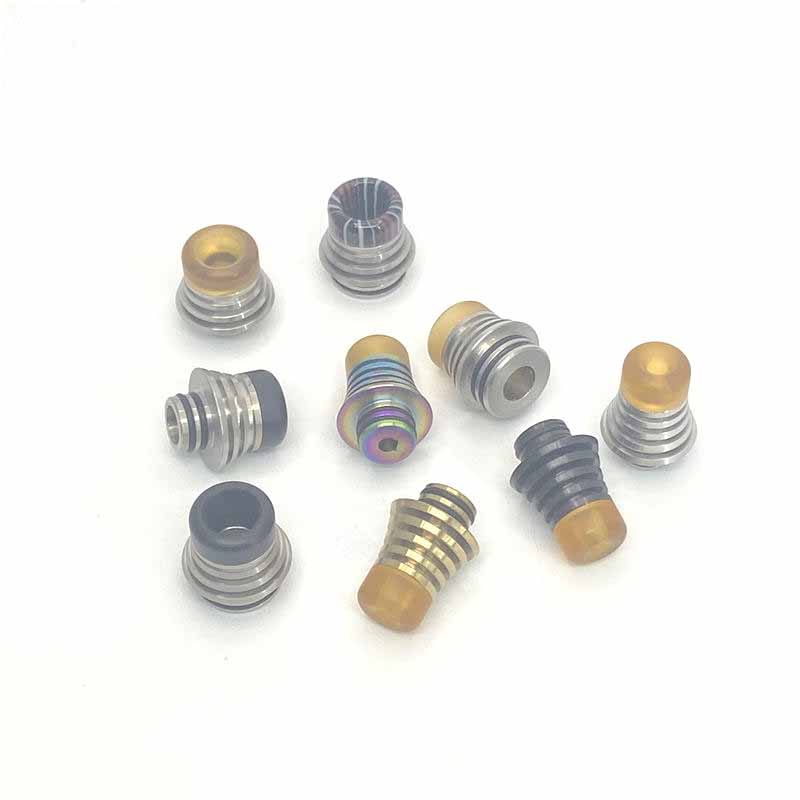 1PCS 510 810 Tower Stainless Steel + Resin Straw Joint