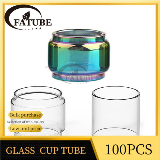 100PCS FATUBE Rainbow clear Straight bubble GLASS TUBE TANK mini glass Cup customization Remark model or size(OD ID T h) ABCD