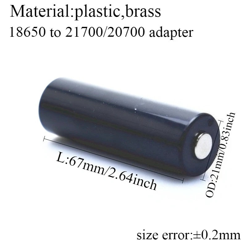 1PC Plastic Brass 18650 to 21700/20700 | 18650 to 26650 Battery Adapter Accessory