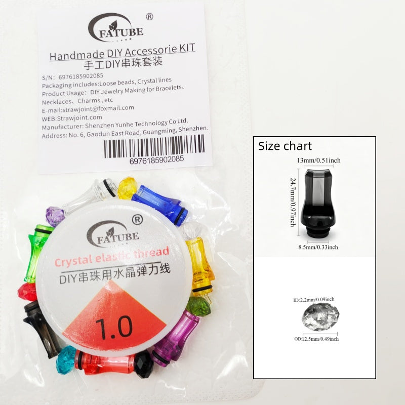 FATUBE DIY Bracelet Making Kit Multicolor Metal Plastic Beads with Elastic Thread for Handmade Jewelry Craft Supplies