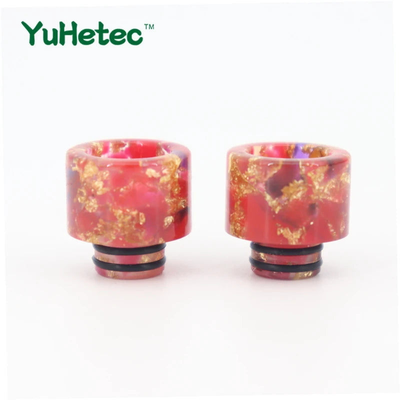 2PCS 510 Gold Spot Resin Straw Joint