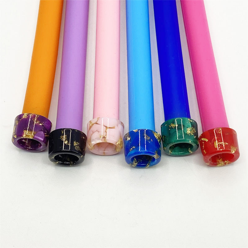 10PCS 510 Resin Random Color Straw Joint