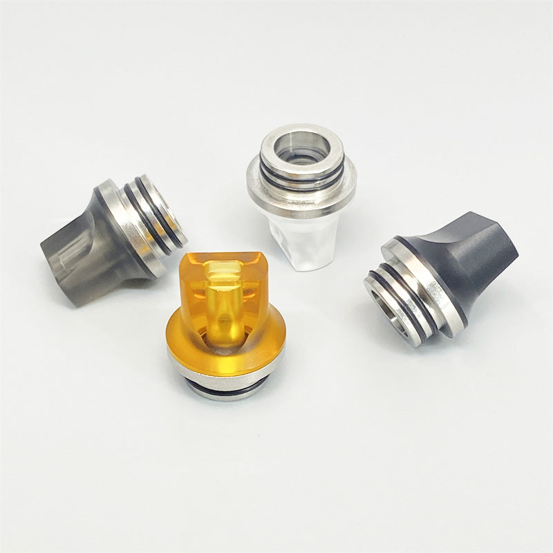 1PCS 810 Stainless Steel Acrylic Flat Mouth Straw Joint Random Color