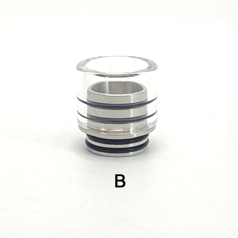 1PCS 510 810 Stainless Steel + Glass Straw Joint