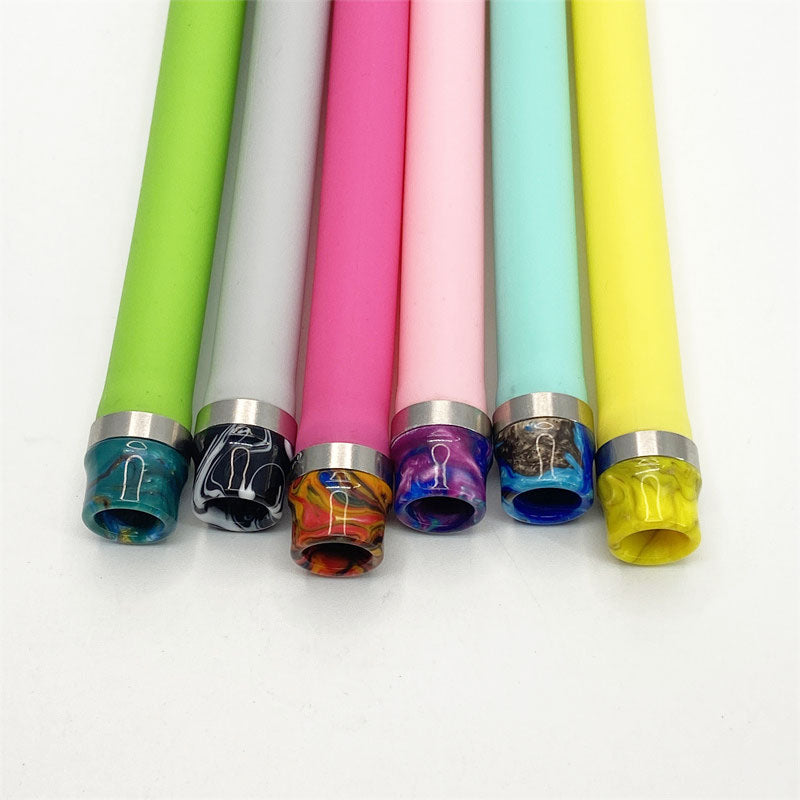 10PCS 810 Stainless Steel + Resin 16 Holes Random Color Straw Joint