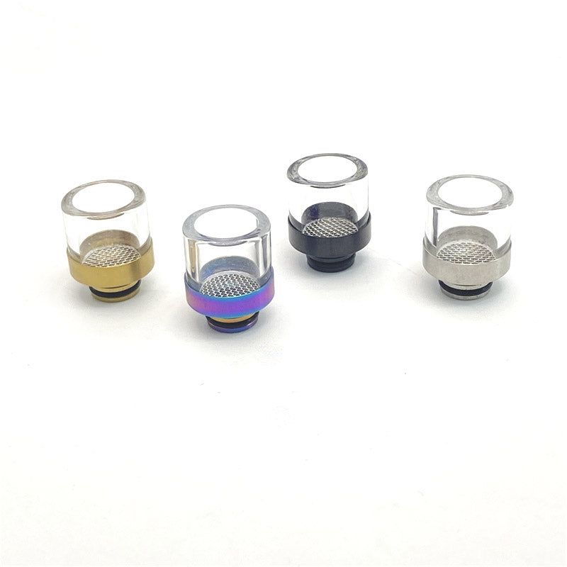 1PCS 510 Stainless Steel + Glass with Filter Straw Joint