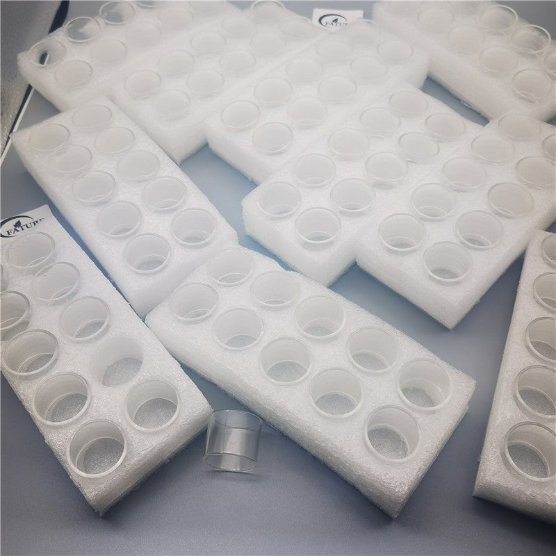 100PCS FATUBE Rainbow clear Straight bubble GLASS TUBE TANK mini glass Cup customization Remark model or size(OD ID T h) ABCD