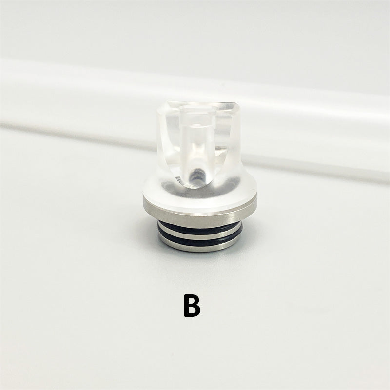 1PCS 810 Stainless Steel Acrylic Flat Mouth Straw Joint Random Color