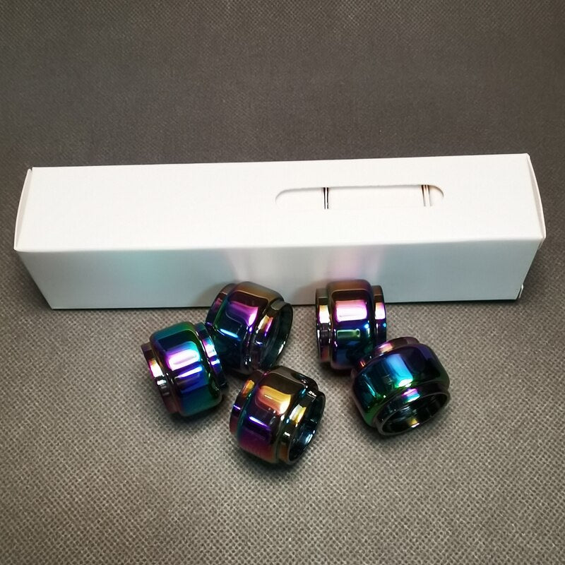 5PCS FATUBE Straight Bubble Clear Rainbow Spare GLASS TUBE Cup Independent Carton customized ( model or size U need)ABCD