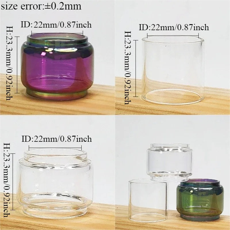 1set 3 in 1 Straight Bubble Glass Tube for GEN 200 80s Target 80W 100W 200W with itank 2 Machine Replacement Accessory