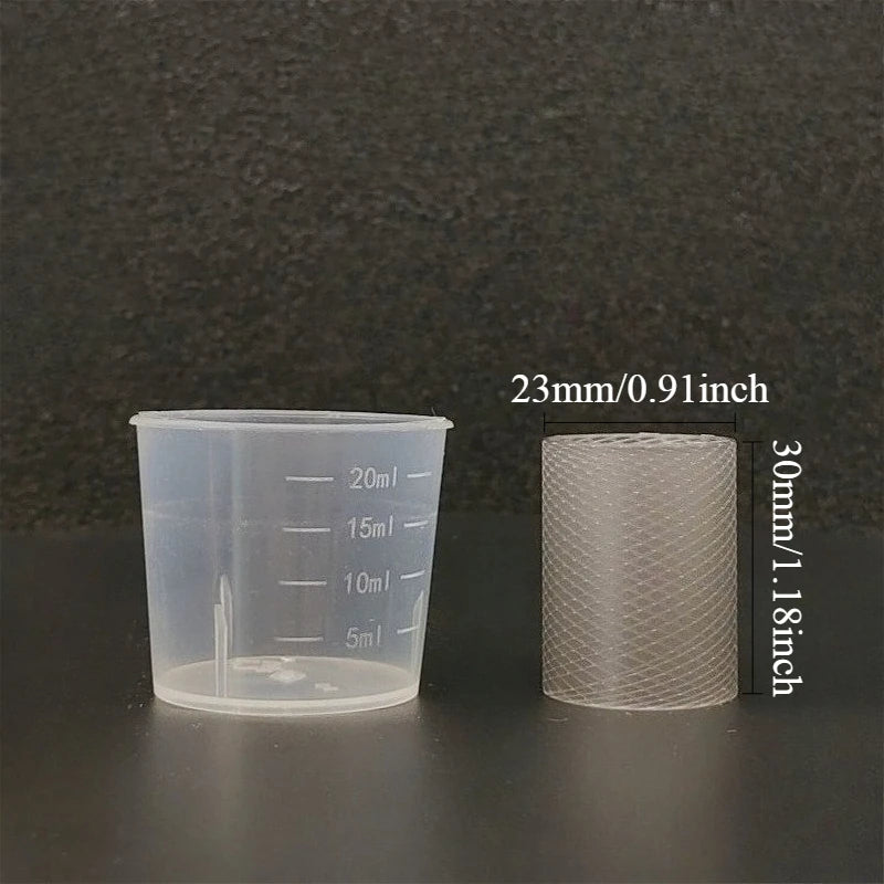 High-Temp Plastic Knurling Straight Tube Measuring Cups for Precise measurement of small-dose liquids