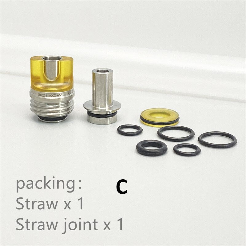 1set BB Billet Box Flat Mouth Silicone Straw Straw Joint