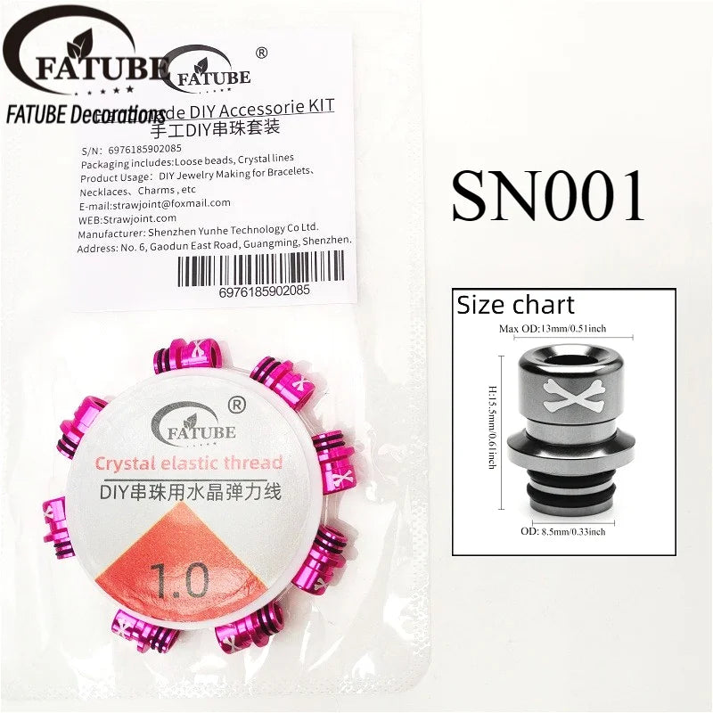Multicolor Round Aluminum Loose Beads with Crystal Elastic Thread Handmade DIY Beading Kit for Bracelet Necklace Jewelry Making