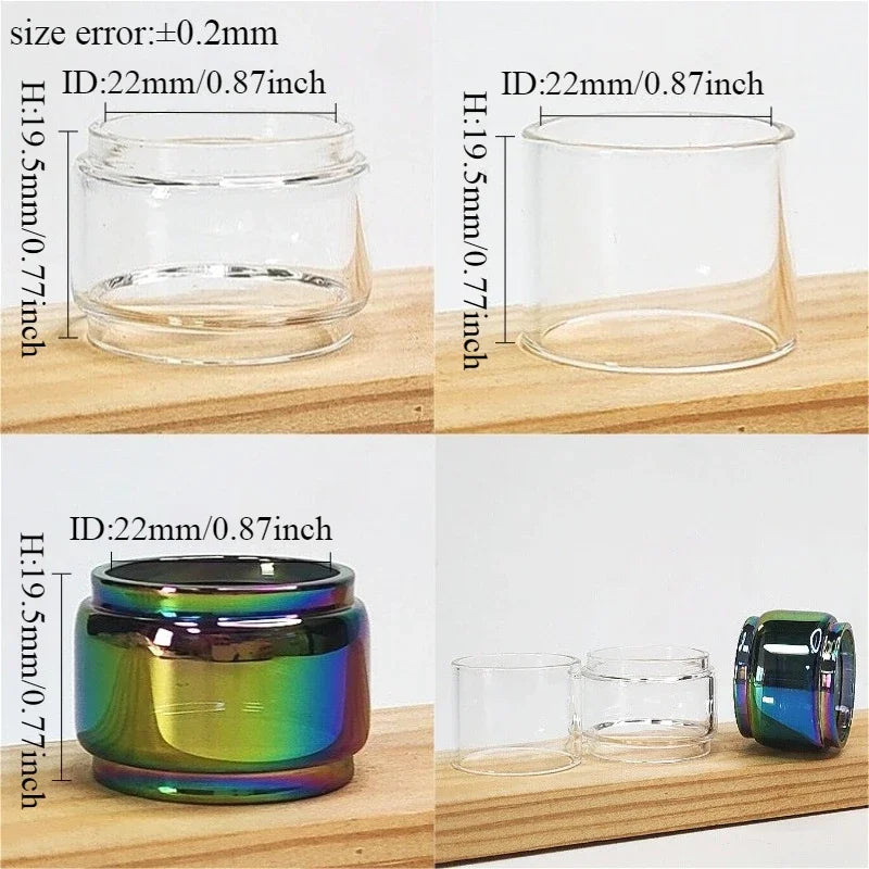 1set 3 in 1 Straight Bubble Glass Tube for Dead Rabbit RTA Machine Replacement Accessory