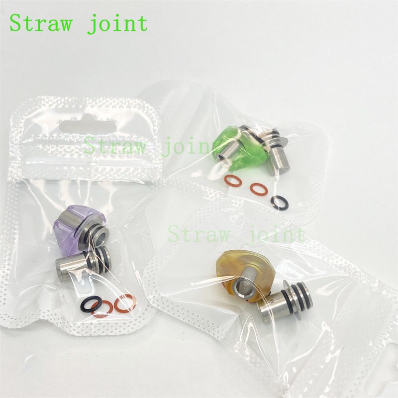 1pcs 510 Stainless Steel Plastic BB Billet Quick-folding Connector Straw Joint