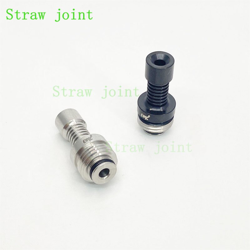 1PCS 510 Stainless Steel EMC Billet Box BB Interface Pipette Connector Straw Joint