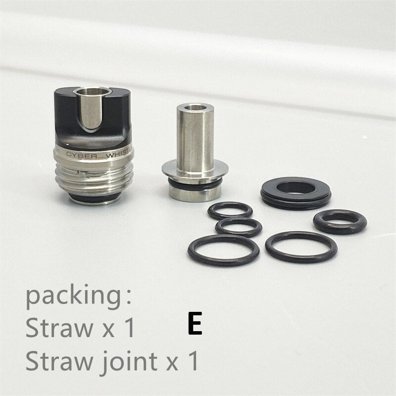 1set BB Billet Box Flat Mouth Silicone Straw Straw Joint