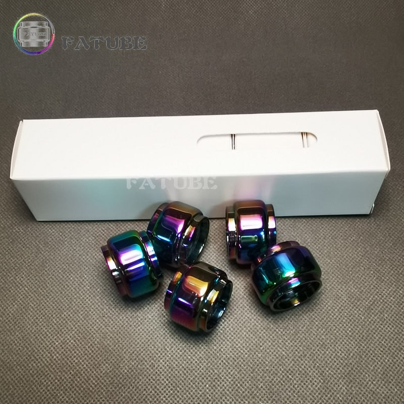 5PCS FATUBE Straight Bubble Clear Rainbow Spare GLASS TUBE Cup Independent Carton customized ( model or size U need)ABCD