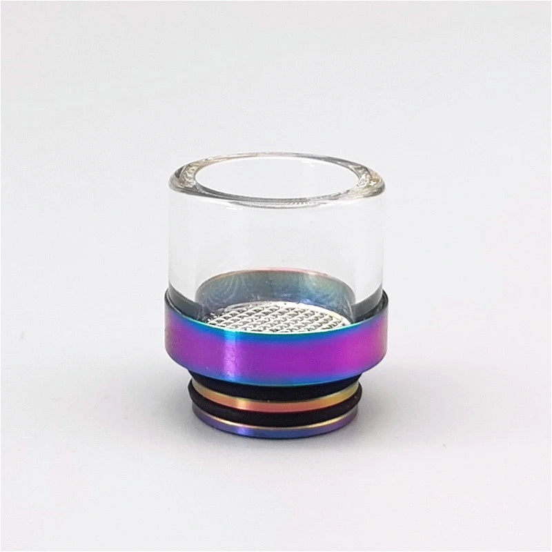 1PC 510 810 Mouthpiece with Filter Screen Stainless Steel Glass Wide-bore Straw Joint
