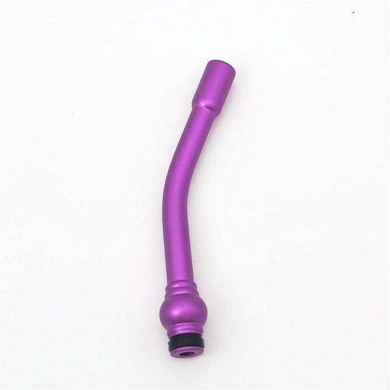 1PC 510 Smooth Surface Star Spot Aluminum Long Curved Dripping Nozzle Straw Joint