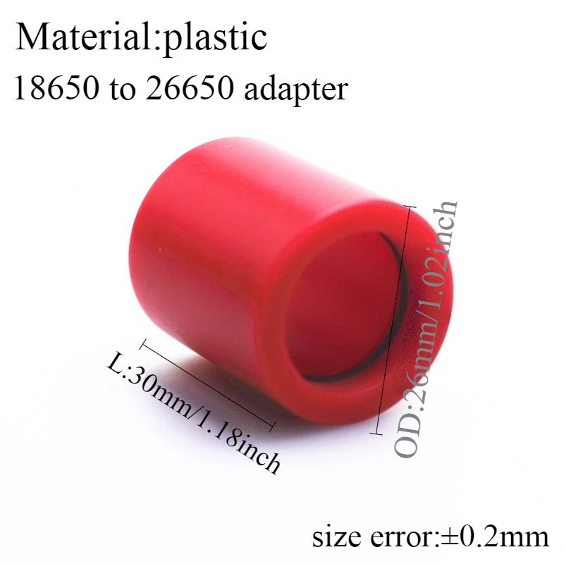 1PC Plastic Brass 18650 to 21700/20700 | 18650 to 26650 Battery Adapter Accessory