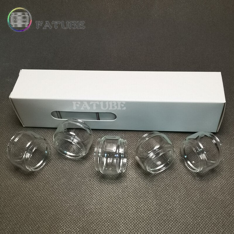5PCS FATUBE Straight Bubble Clear Rainbow Spare GLASS TUBE Cup Independent Carton customized ( model or size U need)ABCD