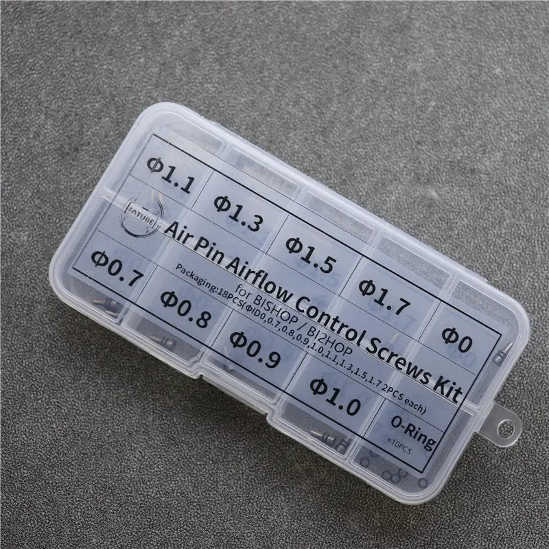 SS Air Pin Airflow Control Screws for Ambition Mods BISHOP BI2HOP MTL B1 / B2 1Kit (18PCS or 2PCS) Intake Screw air pin