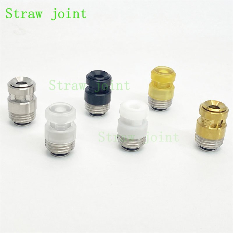1PCS 510 316 Stainless Steel/peek/PEI/POM/PC PRC Quantum Shift Billet Box BB Interface Pipette Connector Straw Joint