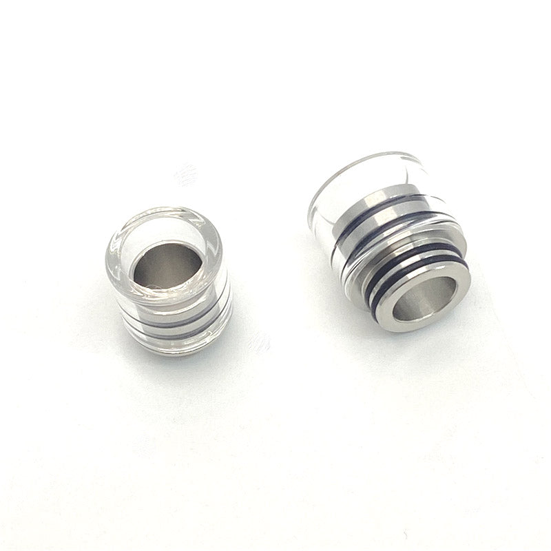 1PCS 510 810 Stainless Steel + Glass Straw Joint