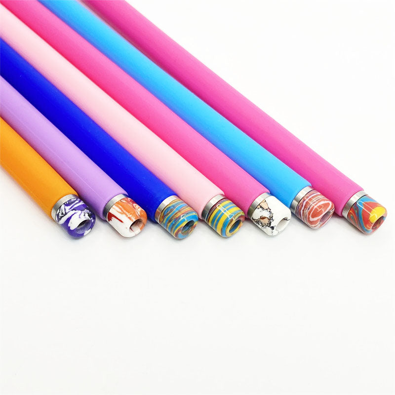 1/10PCS Rock Resinous stainless steel Straw Joint