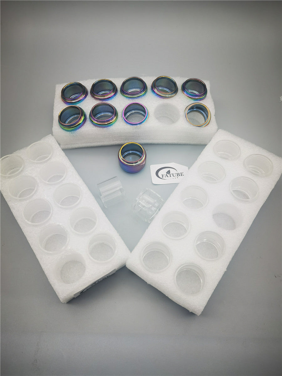 100PCS FATUBE Rainbow clear Straight bubble GLASS TUBE TANK mini glass Cup customization Remark model or size(OD ID T h) ABCD