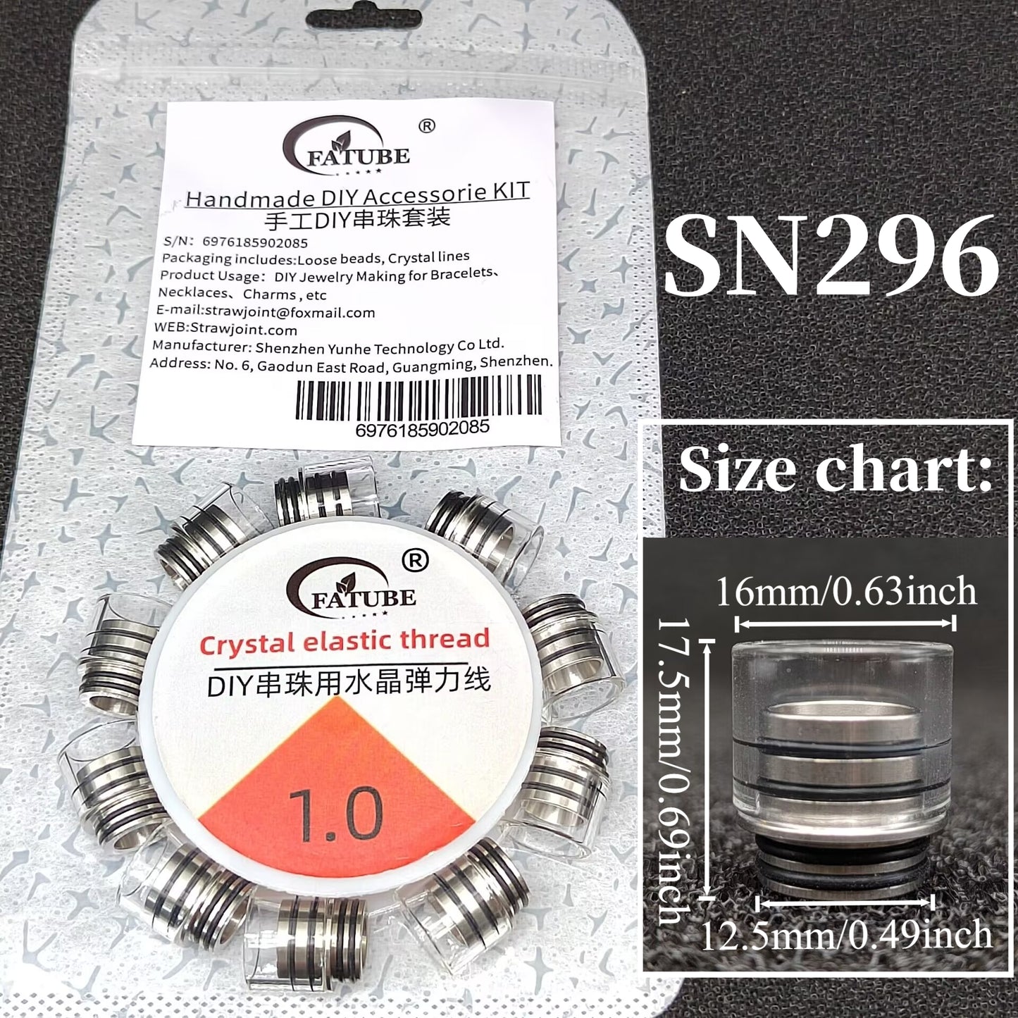 Glass Bead DIY Bracelet Making Kit, 1.0mm Crystal Elastic Thread, Clear Glass Spacer Beads for Handmade Jewelry Necklace Craft Supplies.
