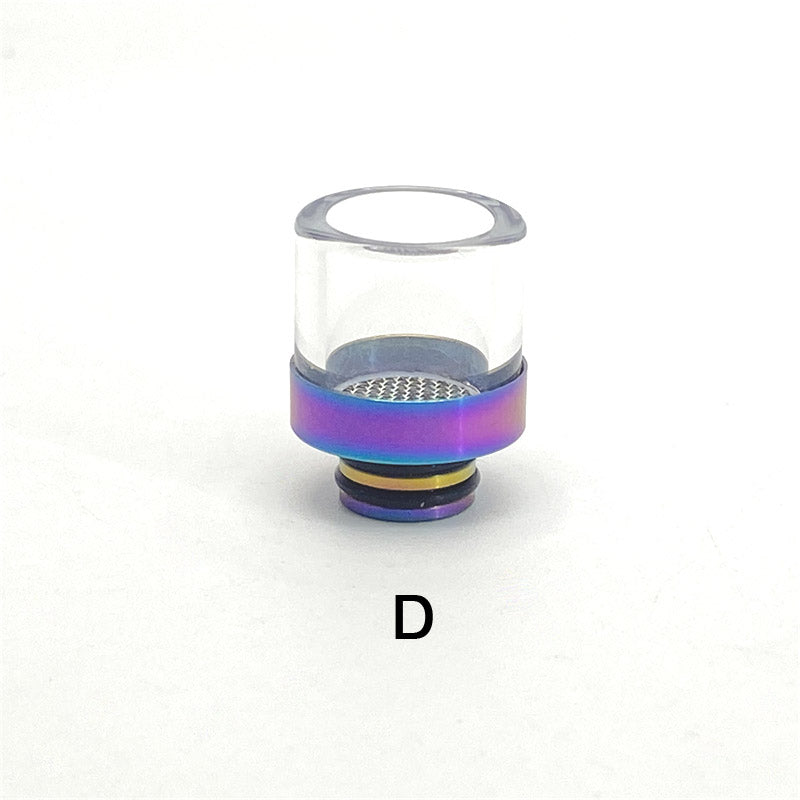 1PCS 510 Stainless Steel + Glass with Filter Straw Joint