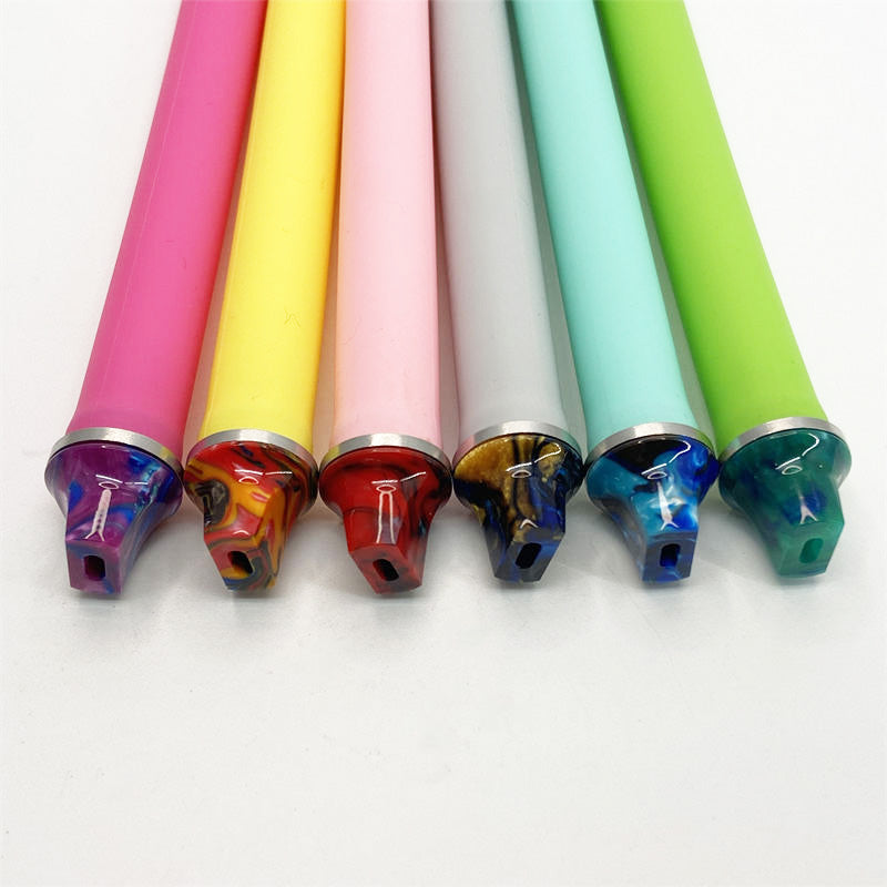 10PCS 810 Stainless Steel + Resin Straw Joint Random Color