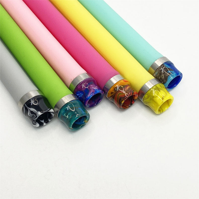 10PCS 810 Stainless Steel + Resin 16 Holes Random Color Straw Joint
