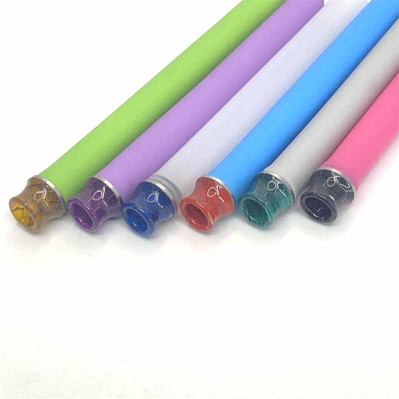 1PCS 810 Stainless Steel + Snakeskin Resin Cone Straw Joint Random color