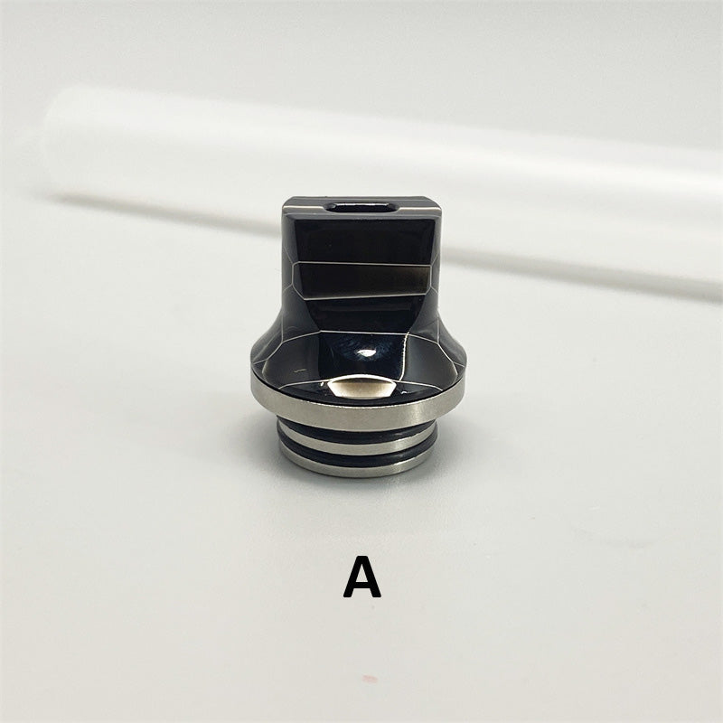 1PCS 510 810 Stainless Steel + Resin Flat Mouth Straw Joint Random Color