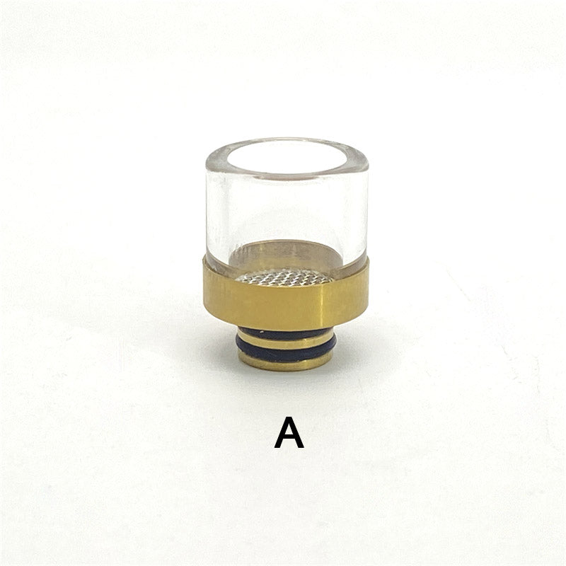 1PCS 510 Stainless Steel + Glass with Filter Straw Joint