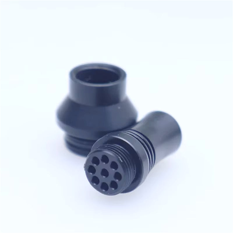 1PC 510 810 9holes Shunt anti-spitting oil Stainless Steel Plastic Combination Straw Joint