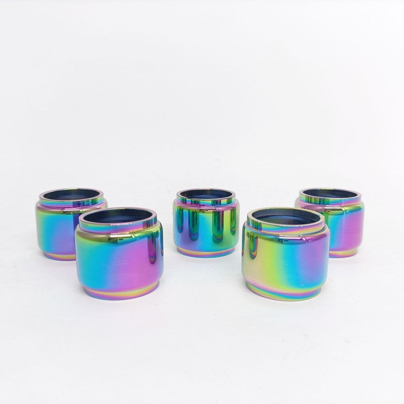 5Pcs Bulb Fatboy BUBBLE GLASS TUBE Inside DiameterID16,ID19,ID21,ID22,ID23,ID24,ID25mm Rainbow