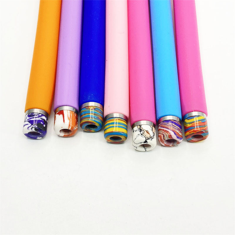 1/10PCS Rock Resinous stainless steel Straw Joint